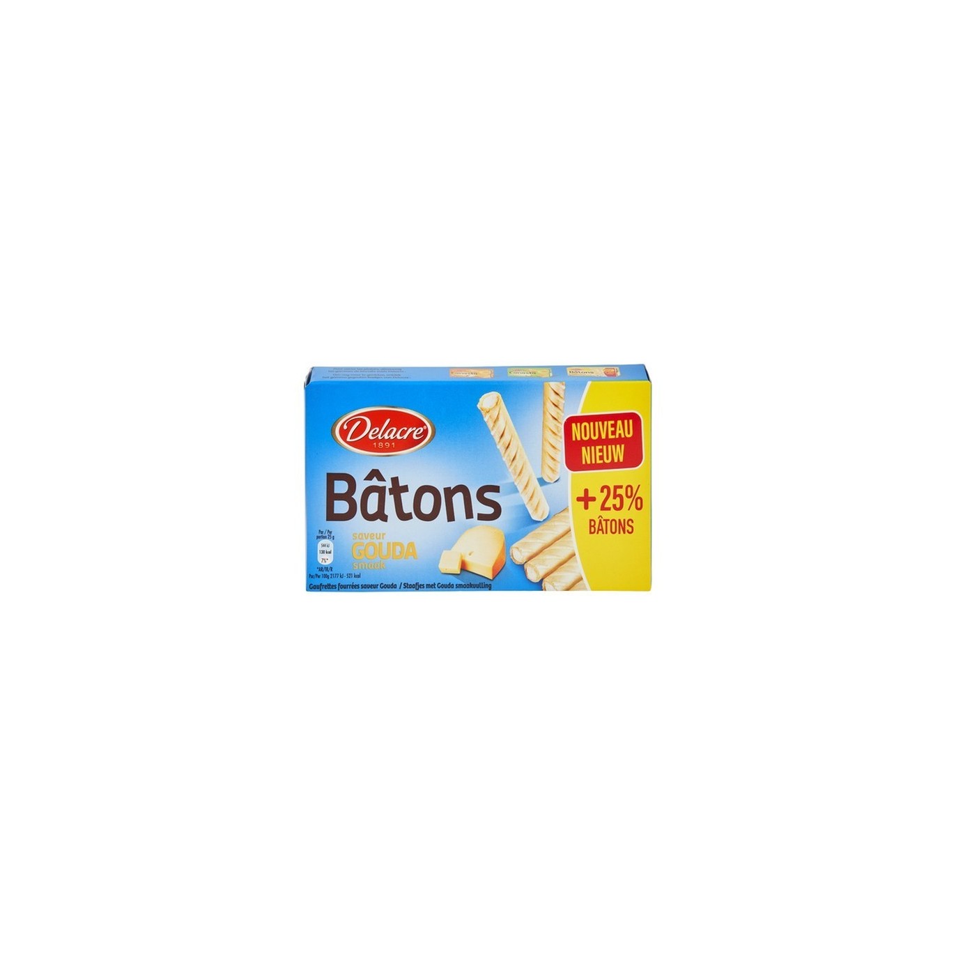 Delacre batons au fromage Gouda 75 gr