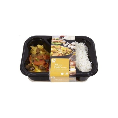 BONI SELECTION poulet curry + riz 400 gr  - 1