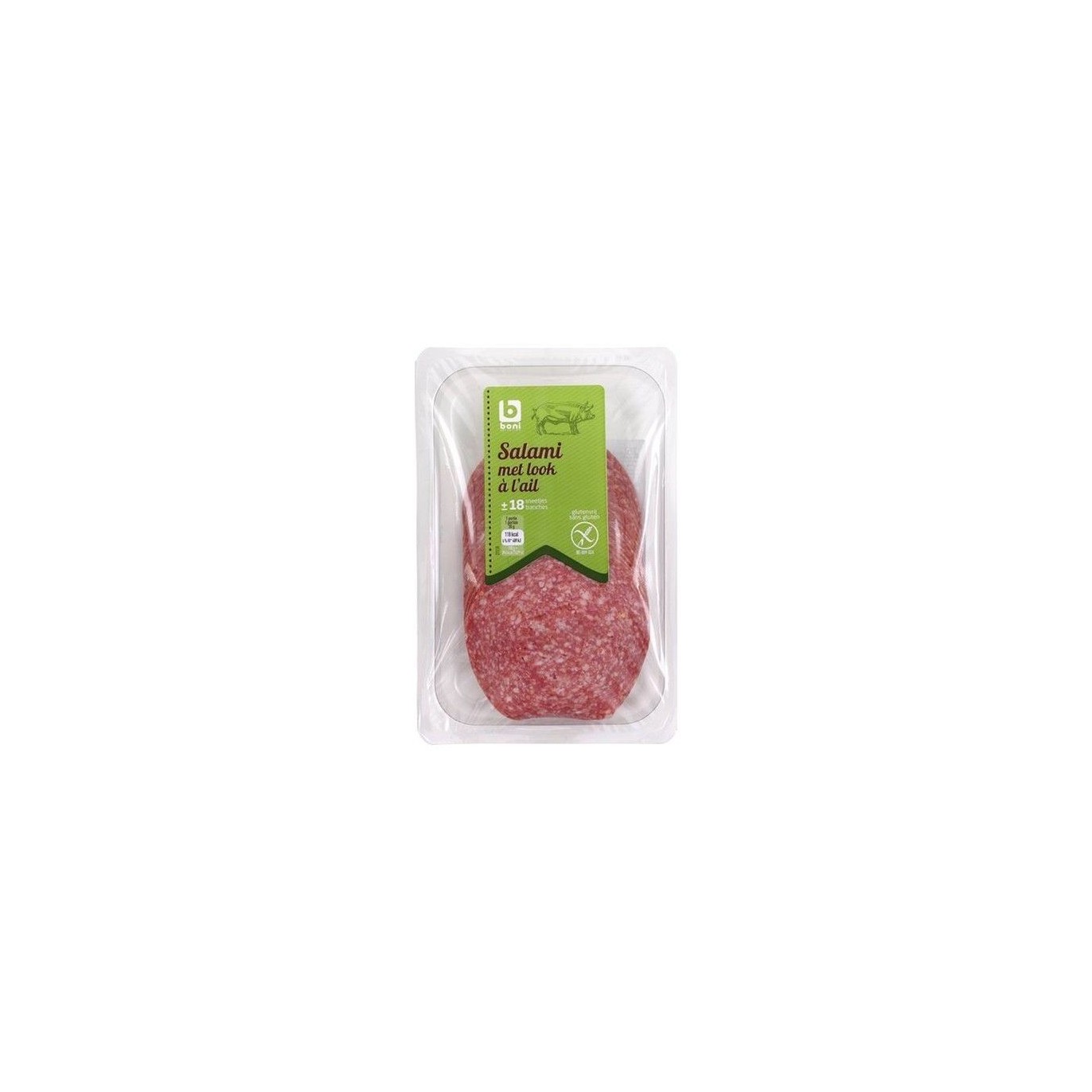 Boni Selection salami ail sans gluten tranches 200 gr