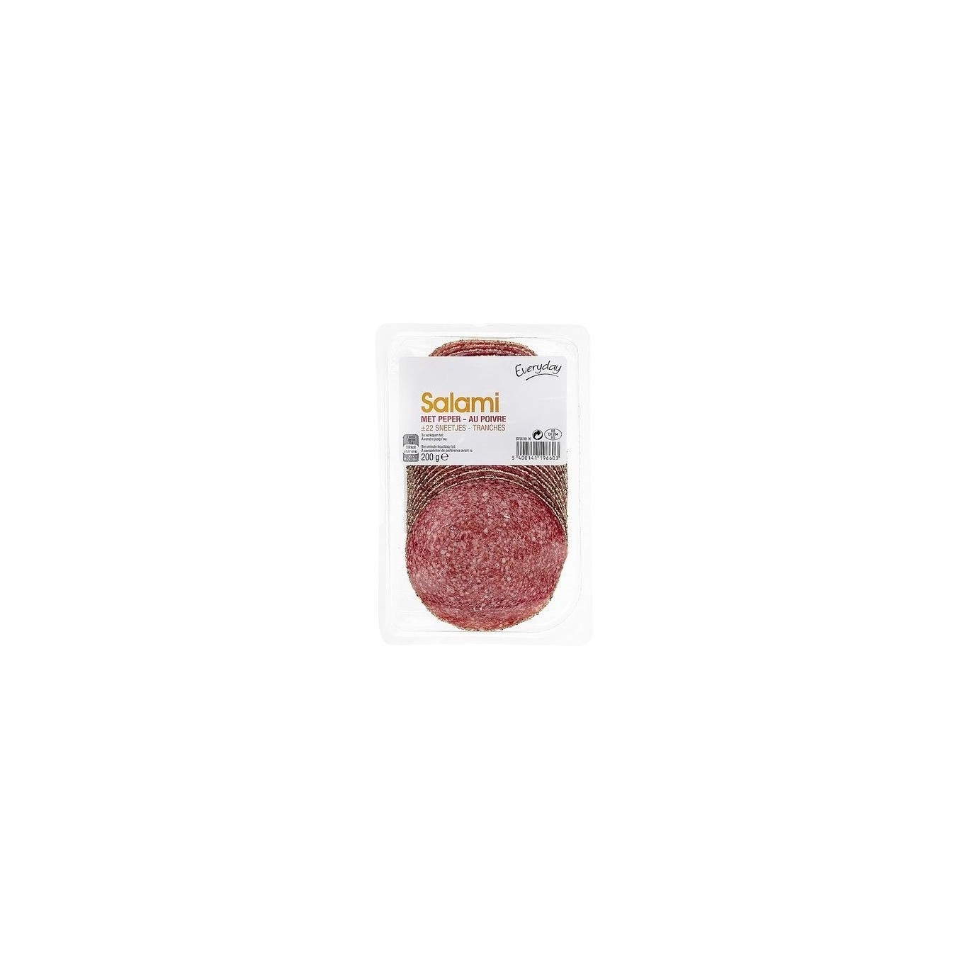 Everyday salami poivre tranches 200 gr