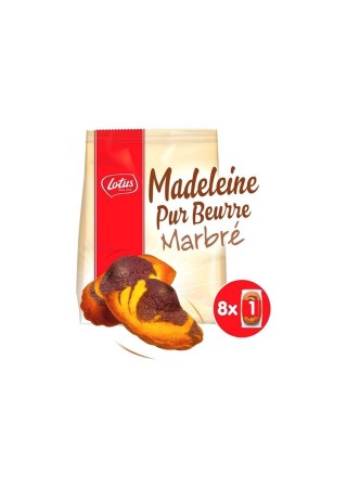 Lotus 8 madeleines pur beurre marbrées 224 gr