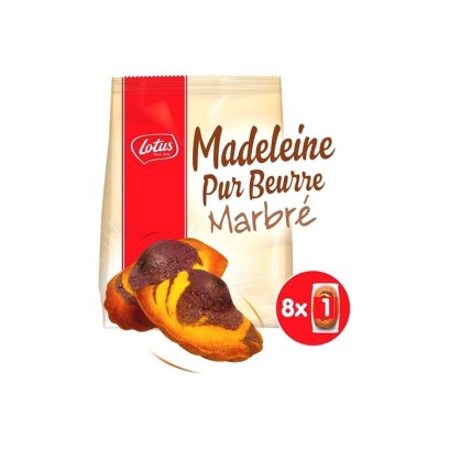Lotus 8 madeleines pur beurre marbrées 224 gr