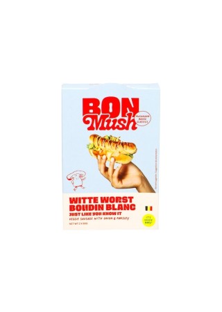 BonMush saucisse blanche - boudin blanc végétarien 2x 90 gr