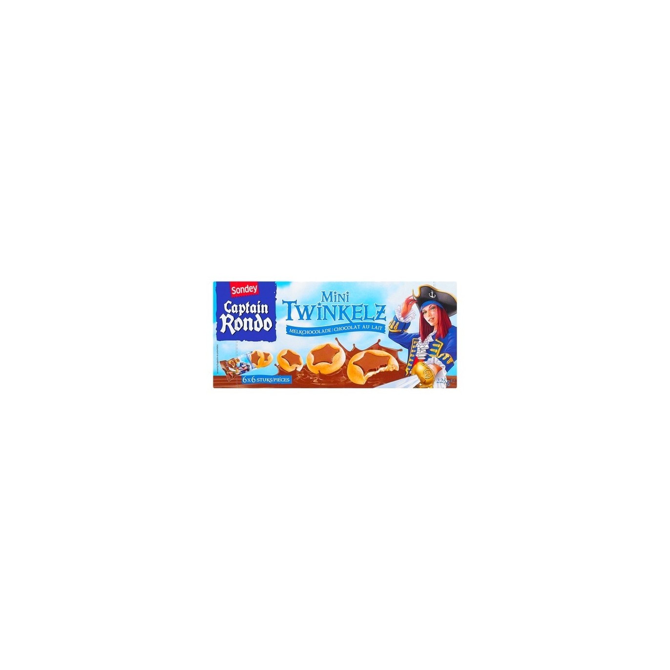 L - Captain Rondo mini twinkelz chocolat lait 225 gr