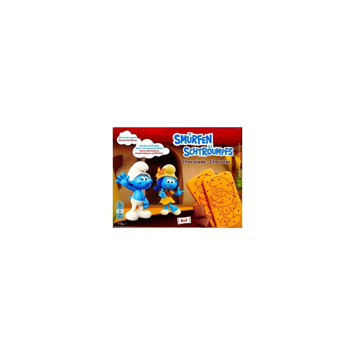 Les Schtroumpfs biscuit chocolat 8x 2 pc 200 gr