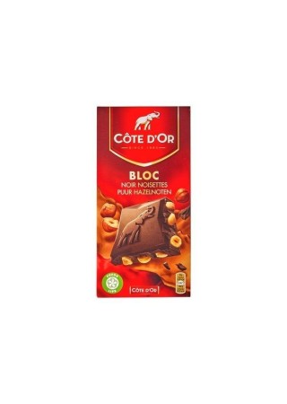 Côte d'Or Bloc noir noisette entière 180 gr CHOCKIES