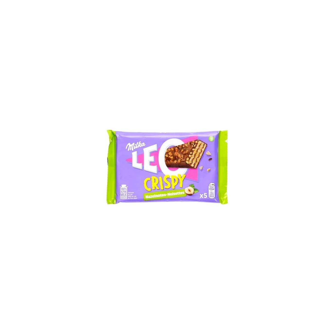 Milka Leo Crispy wafer noisettes 5x 31 gr