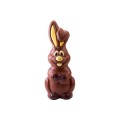 Grand Lapin de Pâques chocolat lait décoré 26 cm 300 gr