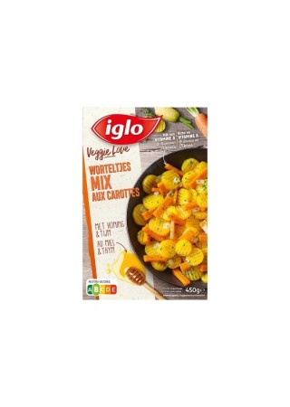 D - Iglo mix carottes miel & thym 450 gr