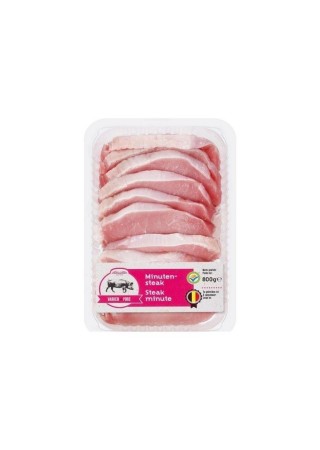 L - Steak Minute de porc 800 gr chockies boucherie Belge
