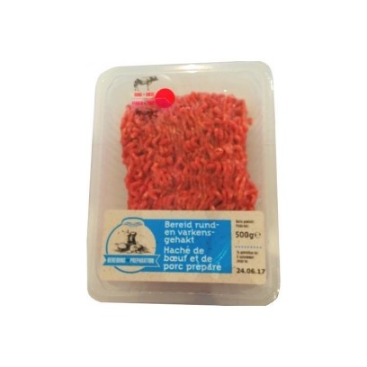 L - Haché Porc Boeuf préparé 500 gr chockies boucherie