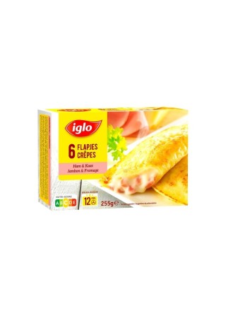 Iglo 6 crêpes au jambon formage 255 gr