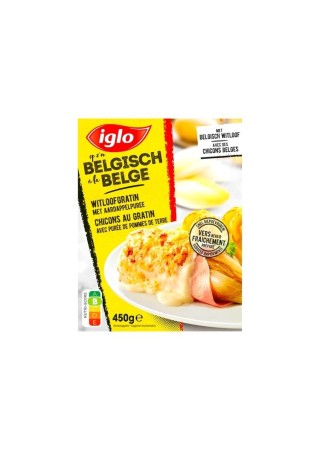 Iglo à la belge chicons (endives) au gratin purée 450 gr