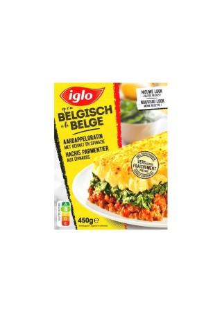 Iglo à la belge hachis parmentier aux épinards 450 gr