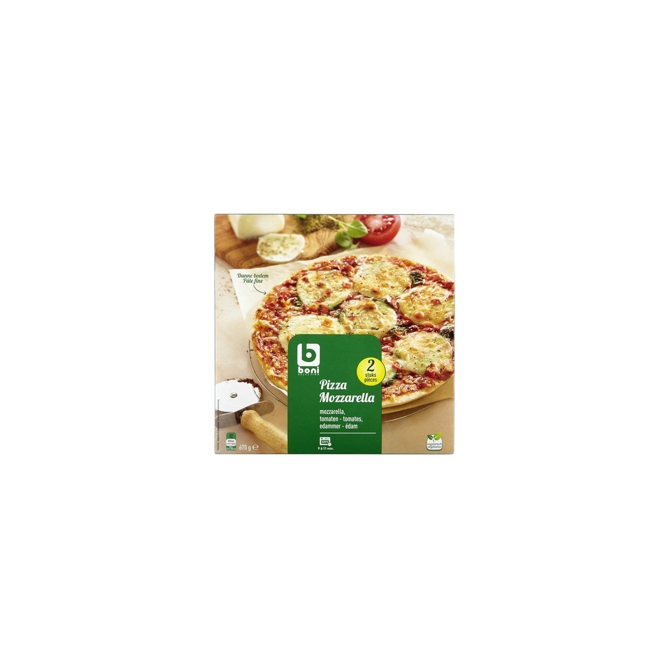 BONI SELECTION pizza mozzarella 2x335gr - Belfreeze