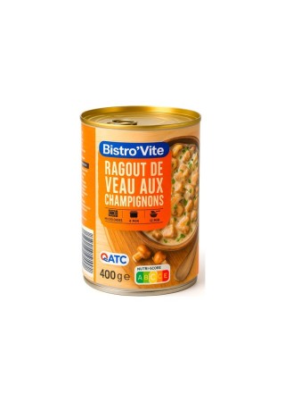 A - Bistro'Vite ragoût de veau aux champignons 400 gr