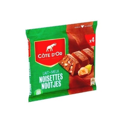 Côte d'Or bâton lait morceaux noisettes 4x 45 gr CHOCKI