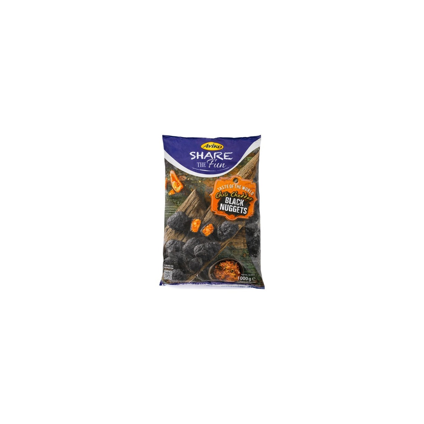 Aviko share the fun chili cheddar black nuggets 1 kg