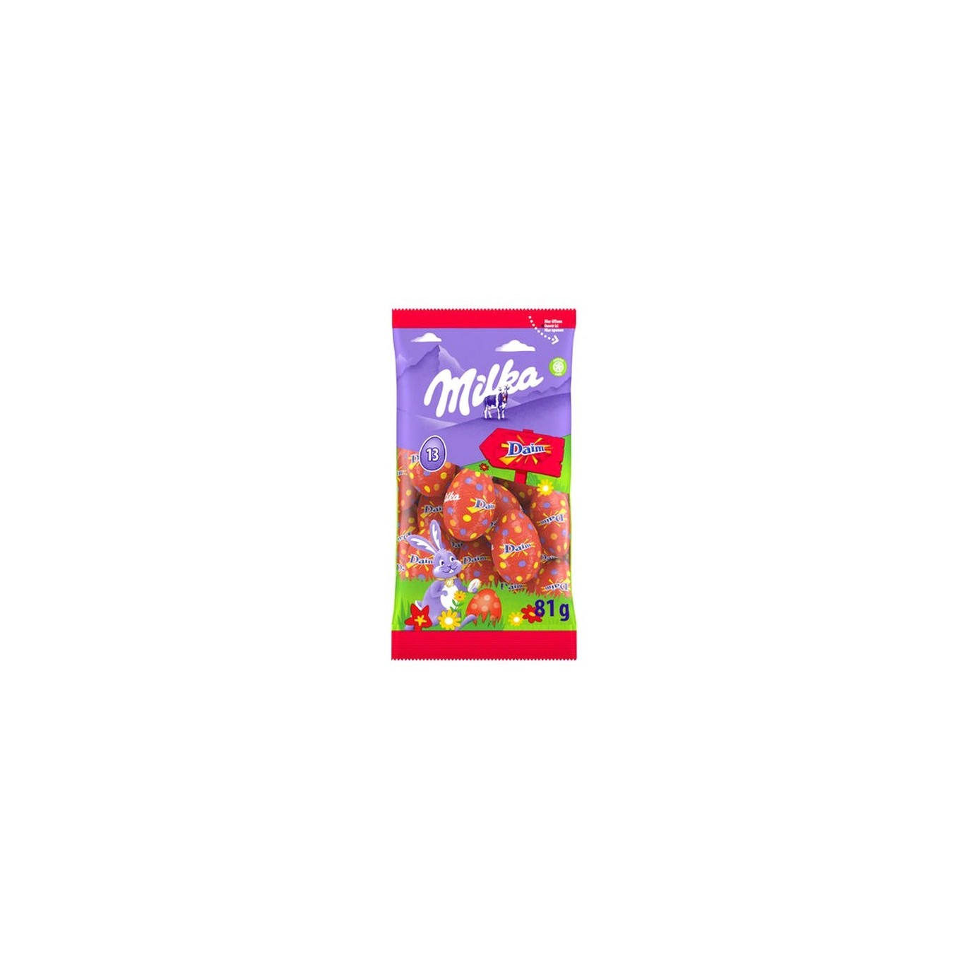 Milka 13 oeufs Pâques chocolat lait Daim 81 gr
