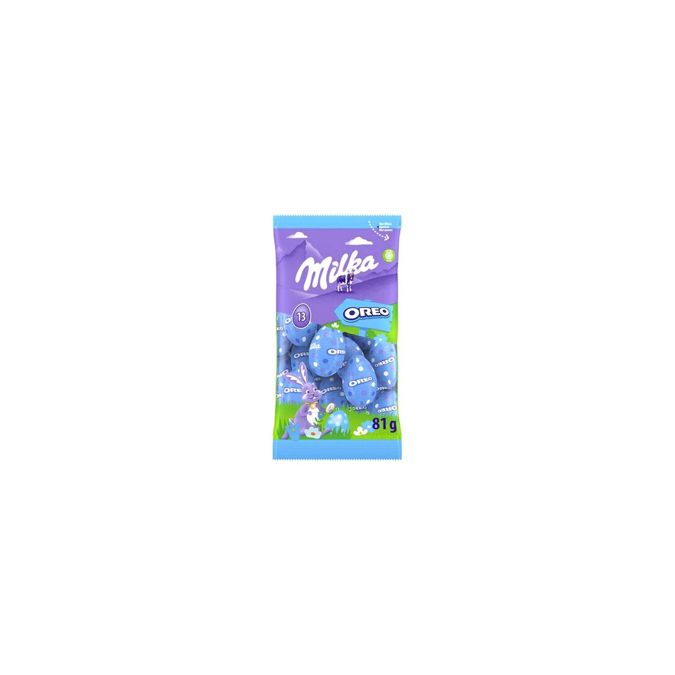 Milka 13 oeufs Pâques chocolat lait Oreo 81 gr