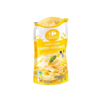 Carrefour Classic sauce 4 fromages 220ml sauce crémeuse au fromage
