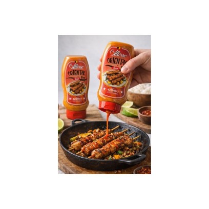 Sauce piquante Altesse sur riz sauté avec brochettes de viande