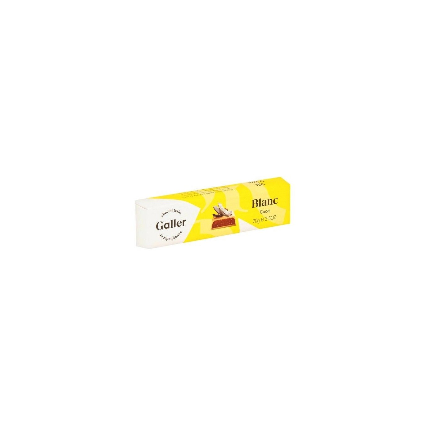 Galler bâton chocolat blanc coco 70 gr