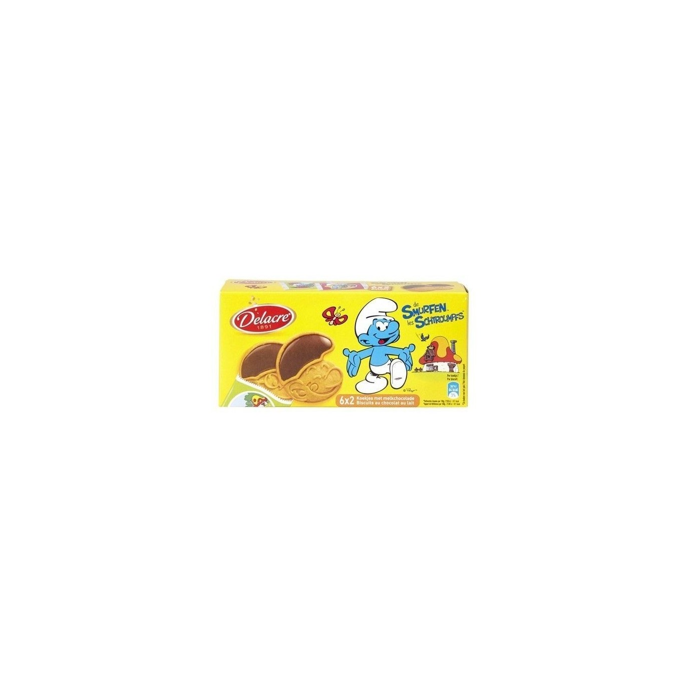Delacre Schtroumpf biscuit chocolat lait 150gr CHOCKIES