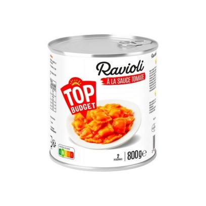 Top Budget ravioli sauce tomate 800 gr