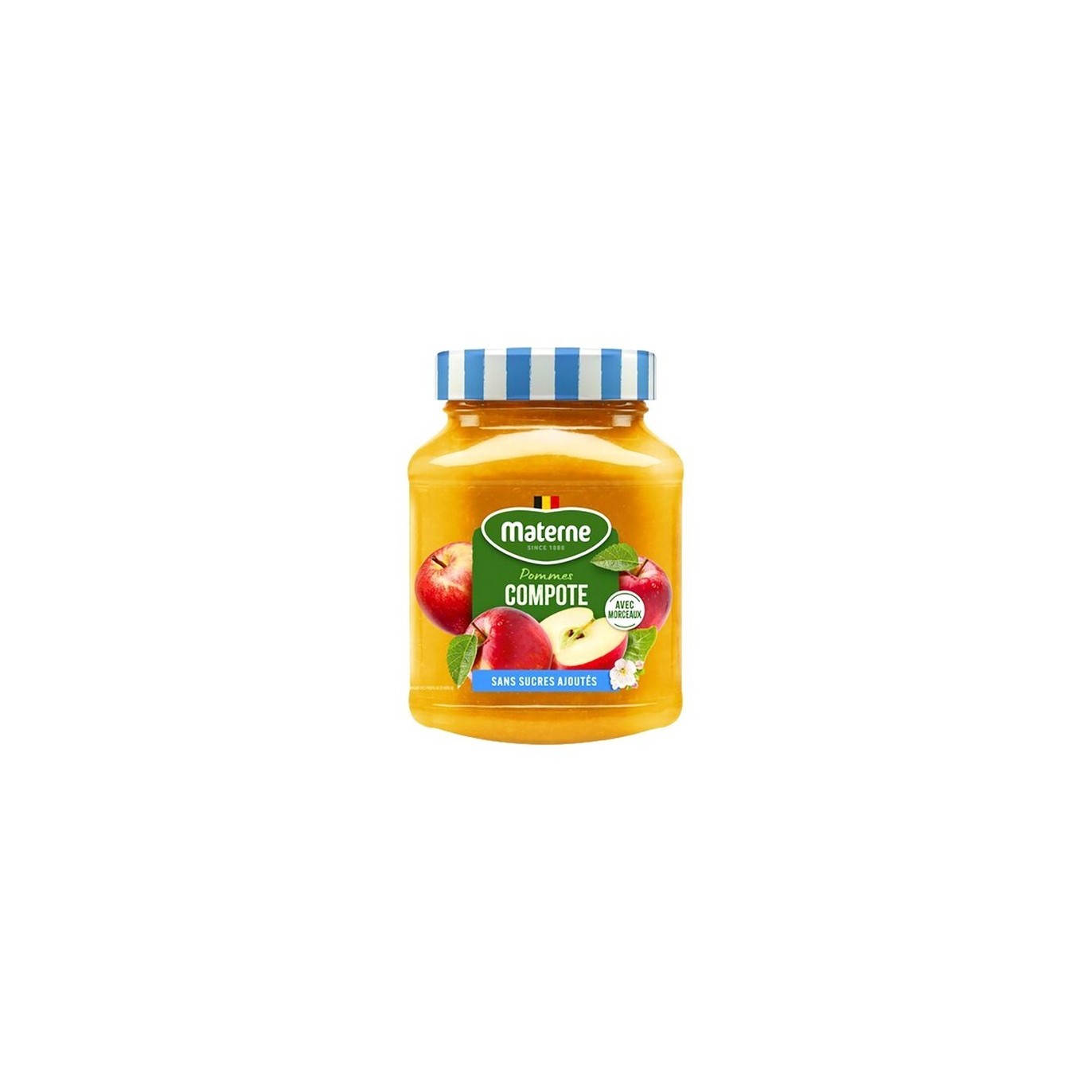 Materne compote pommes morceaux sans sucre ajouté 350 gr