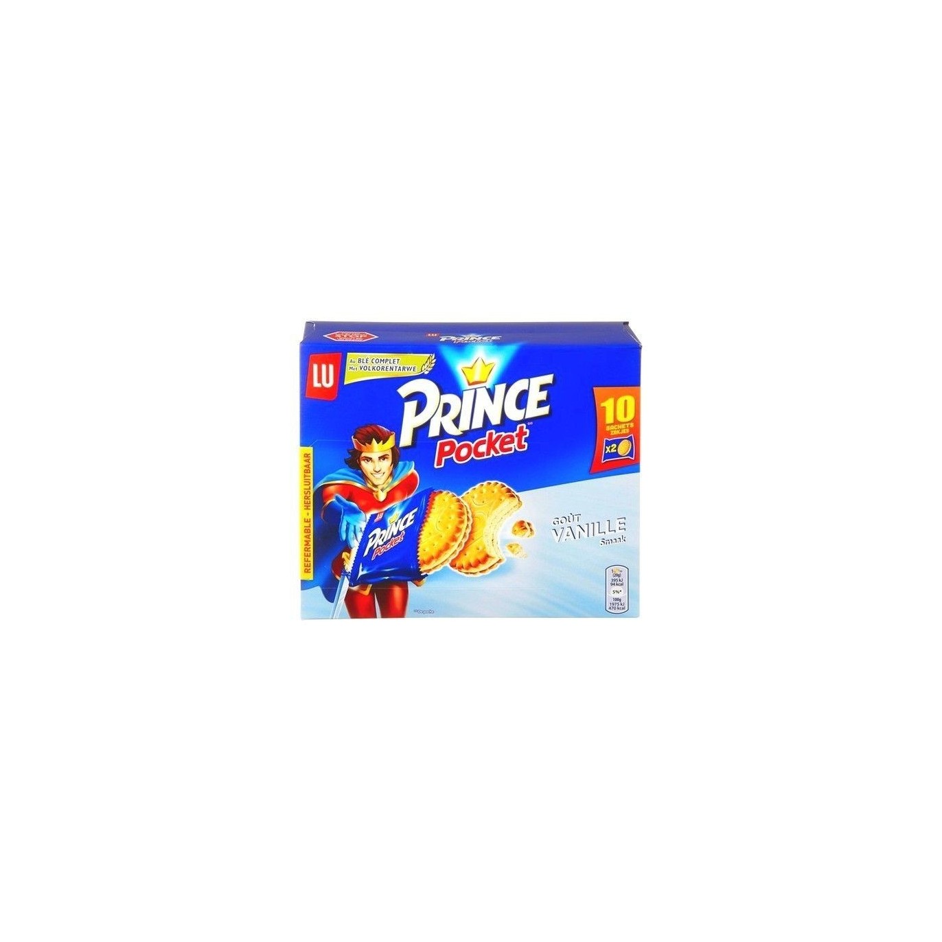 LU Prince pocket vanille (10x2 biscuits) 400 g CHOCKIES